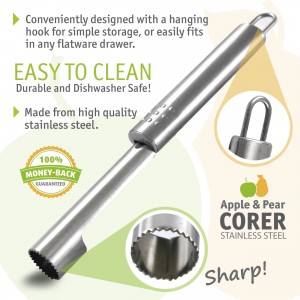 Apple and Pear Corer – Stainless Steel