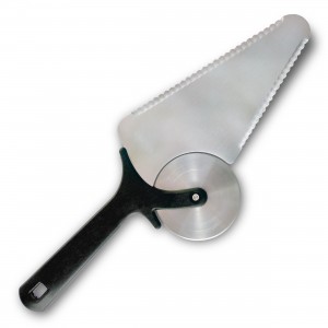 Pizza Cutter Slicer and Spatula – Stainless Steel