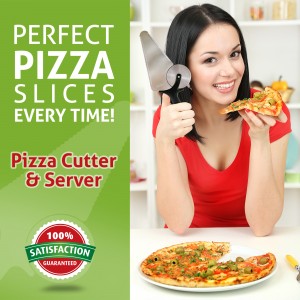 Pizza Cutter Slicer and Spatula – Stainless Steel